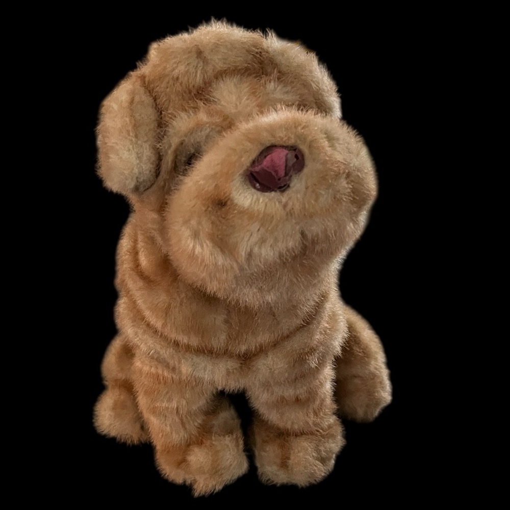 Windsor Toys Plush Dog Stuffed Shar Pei 1987 Korea Vintage Preowned *FLAW*